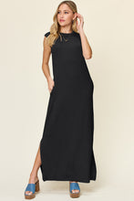 Load image into Gallery viewer, Texture Mock Neck Sleeveless Maxi Dress
