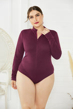 Load image into Gallery viewer, Zip Up Long Sleeve Bodysuit
