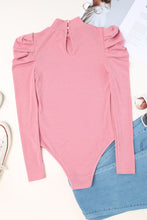 Load image into Gallery viewer, Mock Neck Puff Sleeve Bodysuit
