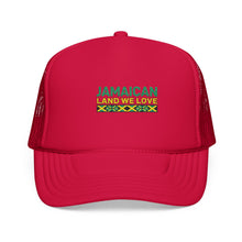 Load image into Gallery viewer, Jamaican Land We Love Embroidered Trucker Hat
