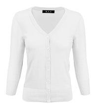 Load image into Gallery viewer, V-Neck Button Down Knit Cardigan Sweater
