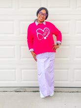 Load image into Gallery viewer, Stethoscope Heart Nurse Sweater
