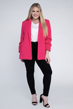 Load image into Gallery viewer, Pink And Black Shawl Lapel Blazer
