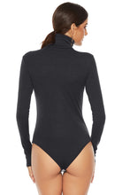 Load image into Gallery viewer, Ribbed Turtleneck Long Sleeve Bodysuit
