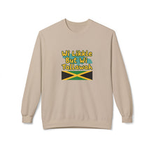 Load image into Gallery viewer, Crewneck Sweatshirt  "Wi Likkle But Wi Tallawah" Jamaican Flag
