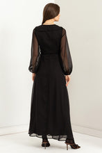 Load image into Gallery viewer, Lost In Love Ruffle Tie Waist Maxi Wrap Dress
