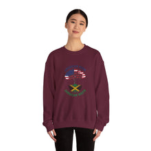 Load image into Gallery viewer, Crewneck Sweatshirt - "American Born Jamaican Roots" Flag Tree Design

