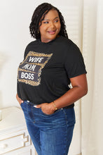 Load image into Gallery viewer, WIFE MOM BOSS Leopard Graphic T-Shirt
