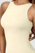 Load image into Gallery viewer, Round Neck Sleeveless Active Bodysuit
