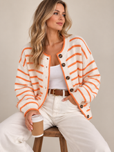 Load image into Gallery viewer, Fallon Striped Button-Down Knit Cardigan
