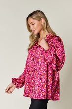 Load image into Gallery viewer, Double Take Full Size Printed Long Sleeve Blouse
