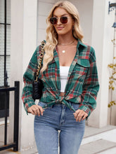 Load image into Gallery viewer, Mandy Plaid Button Up Long Sleeve Shirt
