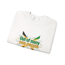 Load image into Gallery viewer, Out of Many One People Sweatshirt – Jamaican Flag Unity Crewneck
