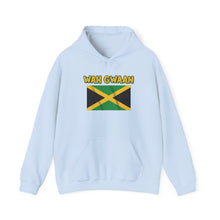Load image into Gallery viewer, Wah Gwaan Jamaica Flag Hoodie – Caribbean Pride Pullover
