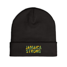 Load image into Gallery viewer, Jamaica Strong Knit Beanie — Embroidered Reggae Flag Winter Hat
