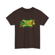Load image into Gallery viewer, Jamaica Retro Pop Art Tee - Bold Green &amp; Gold Island Graphic Shirt
