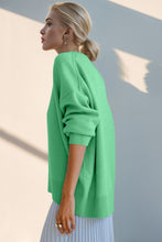 Load image into Gallery viewer, Round Neck Dropped Shoulder Sweater
