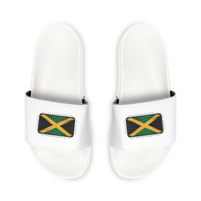Load image into Gallery viewer, Jamaica Flag Slide Sandals — Removable Strap Men’s Pool &amp; Beach Slides
