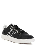 Load image into Gallery viewer, Claude Faux Leather Back Panel Detail Sneakers
