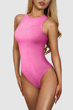 Load image into Gallery viewer, Round Neck Sleeveless Active Bodysuit
