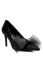 Load image into Gallery viewer, Odette Diamante Embellished Bow Stiletto Pumps
