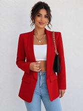 Load image into Gallery viewer, Khlie Shawl Collar Long Sleeve Blazer
