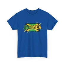 Load image into Gallery viewer, Jamaica Retro Pop Art Tee - Bold Green &amp; Gold Island Graphic Shirt
