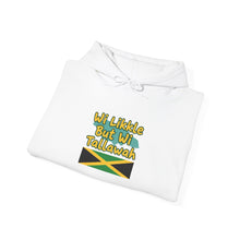 Load image into Gallery viewer, Jamaican Pride Hoodie – “Wi Likkle But Wi Tallawah” Flag Design
