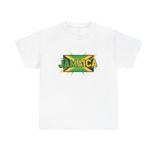 Load image into Gallery viewer, Jamaica Retro Pop Art Tee - Bold Green &amp; Gold Island Graphic Shirt
