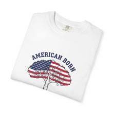 Load image into Gallery viewer, American Born, Jamaican Roots T-Shirt — Flag Tree Graphic Tee
