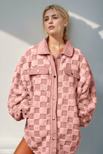 Load image into Gallery viewer, My Darling Fuzzy Checkered Shacket
