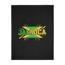 Load image into Gallery viewer, Jamaica Flag Graphic Blanket – Velveteen Microfiber Throw
