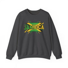 Load image into Gallery viewer, Jamaica Graphic Sweatshirt — Bold Reggae Flag Design
