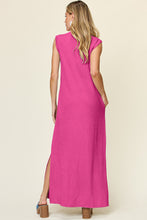 Load image into Gallery viewer, Texture Mock Neck Sleeveless Maxi Dress
