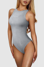 Load image into Gallery viewer, Round Neck Sleeveless Active Bodysuit
