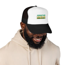 Load image into Gallery viewer, Jamaican Land We Love Embroidered Trucker Hat
