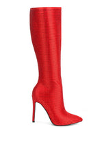 Load image into Gallery viewer, PIPETTE Diamante Set High Heeled Calf Boot
