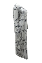 Load image into Gallery viewer, Printed Single Shoulder Lantern Sleeve Maxi Dress
