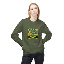 Load image into Gallery viewer, Crewneck Sweatshirt  "Wi Likkle But Wi Tallawah" Jamaican Flag
