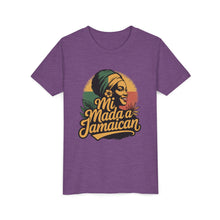 Load image into Gallery viewer, Youth Tee - "Mi Mada a Jamaican" Kids T‑Shirt
