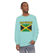 Load image into Gallery viewer, WAH GWAAN Jamaican Flag Long Sleeve Tee
