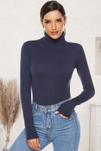 Load image into Gallery viewer, Ribbed Turtleneck Long Sleeve Bodysuit
