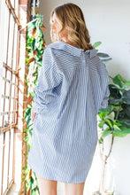 Load image into Gallery viewer, First Love Striped Button Down High-Low Hem Shirt
