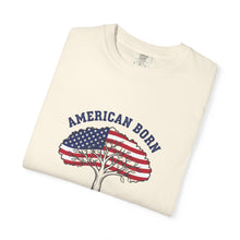 Load image into Gallery viewer, American Born, Jamaican Roots T-Shirt — Flag Tree Graphic Tee
