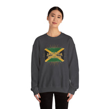 Load image into Gallery viewer, Jamaica Strong Crewneck Sweatshirt – Jamaican Flag Graphic
