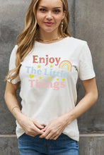 Load image into Gallery viewer, ENJOY THE LITTLE THINGS Graphic Cotton Tee
