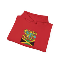 Load image into Gallery viewer, Jamaican Pride Hoodie – “Wi Likkle But Wi Tallawah” Flag Design
