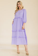 Load image into Gallery viewer, Celeste Full Size Tiered-Ruffle Midi Dress
