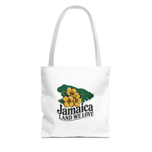 Load image into Gallery viewer, Jamaica Land We Love Tote Bag — Floral Island Map Beach Market Tote
