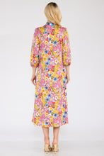 Load image into Gallery viewer, Celeste Floral Midi Dress with Bow Tied
